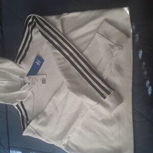 NWT Adidas white cropped hoodie